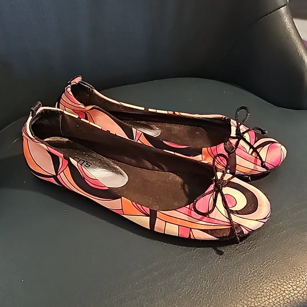 CHICOS ballet flats Groovy Silky sz 7 - Picture 1 of 6